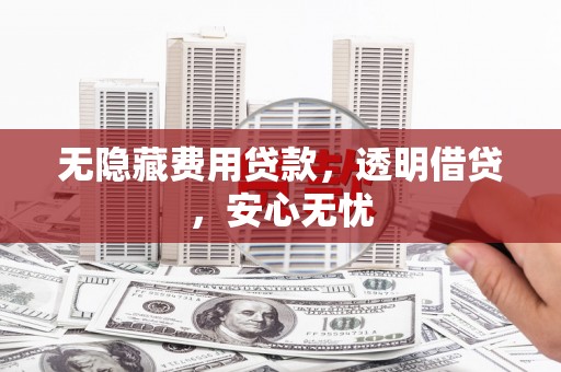 芳苑无隐藏费用贷款，透明借贷，安心无忧